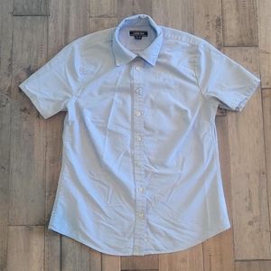 Lands' End Women's Light Blue Button Down Shirt - "M" Monogram - Size 4